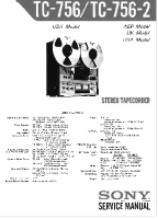 Sony TC-756-2 - Owners Manual 